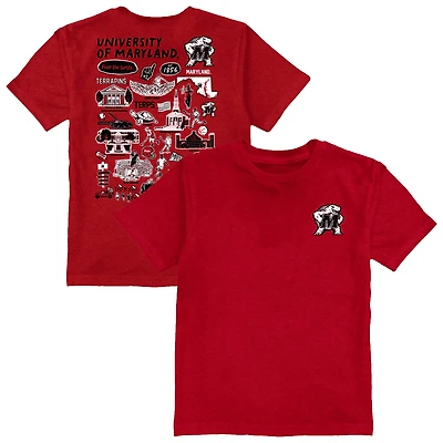 Toddler Vive La Fete Red Maryland Terrapins Impressions Artwork T-Shirt