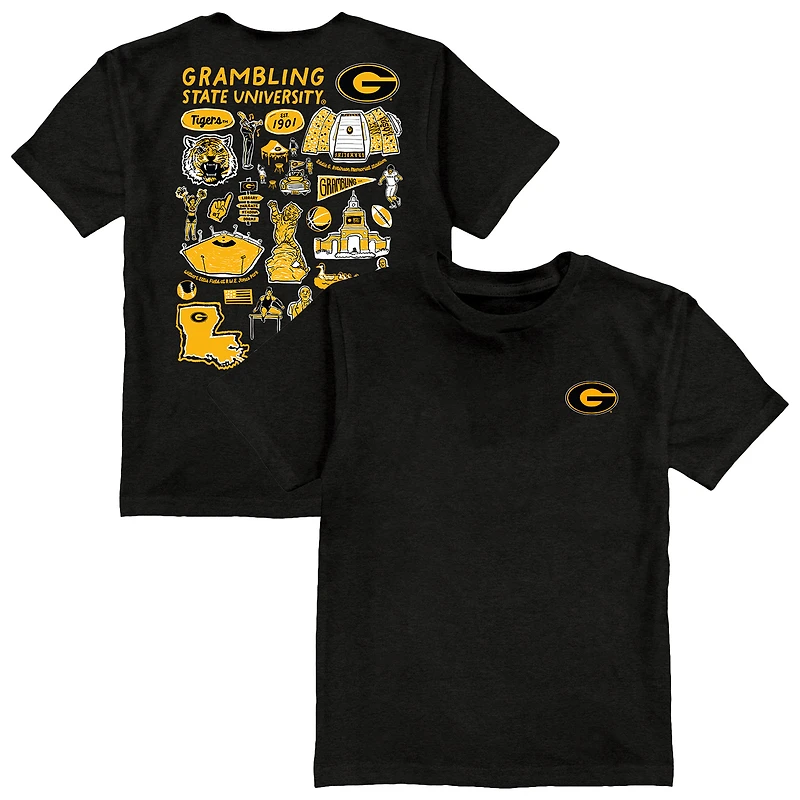Toddler Vive La Fete Black Grambling Tigers Impressions Artwork T-Shirt