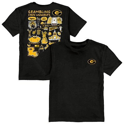 Toddler Vive La Fete Black Grambling Tigers Impressions Artwork T-Shirt