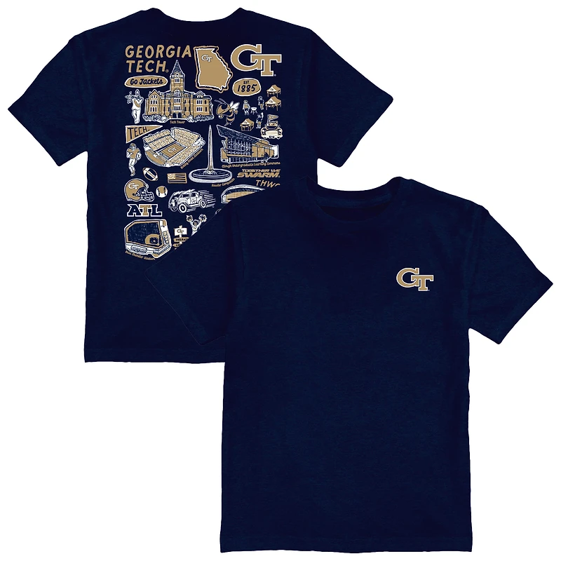 Toddler Vive La Fete Navy Georgia Tech Yellow Jackets Impressions Artwork T-Shirt