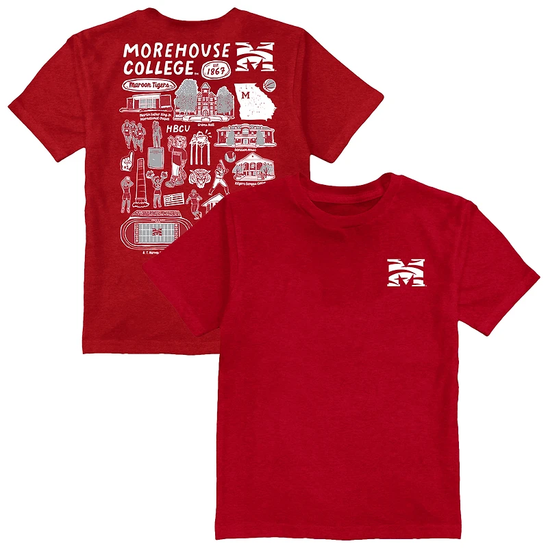 Toddler Vive La Fete Maroon Morehouse Tigers Impressions Artwork T-Shirt