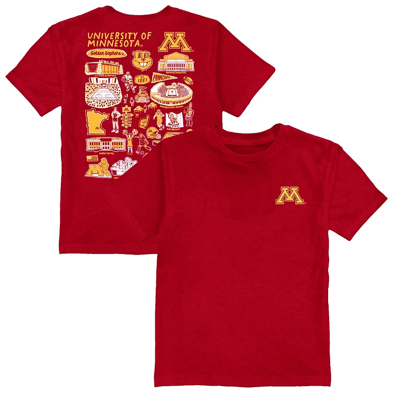 Toddler Vive La Fete Maroon Minnesota Golden Gophers Impressions Artwork T-Shirt