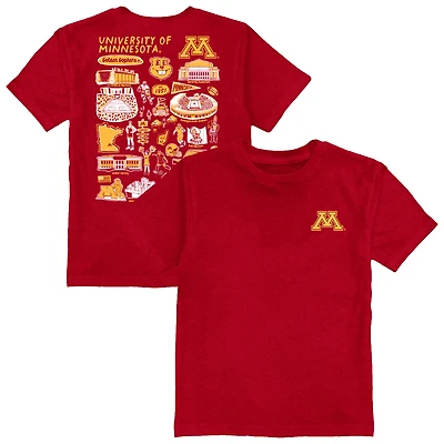 Toddler Vive La Fete Maroon Minnesota Golden Gophers Impressions Artwork T-Shirt