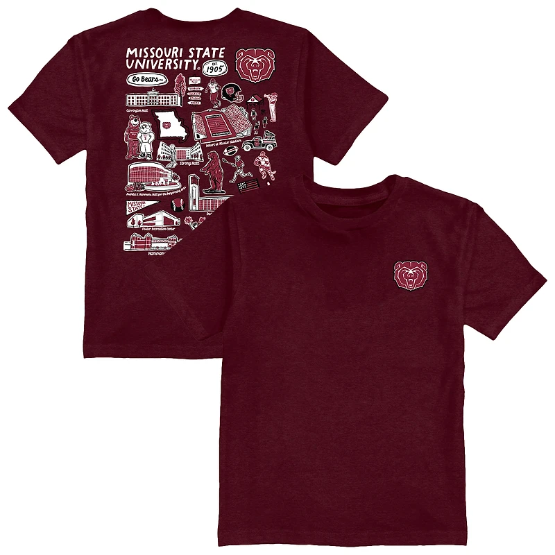 Toddler Vive La Fete Maroon Missouri State University Bears Impressions Artwork T-Shirt