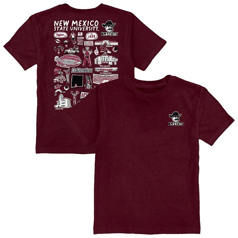 Toddler Vive La Fete Crimson New Mexico State Aggies Impressions Artwork T-Shirt