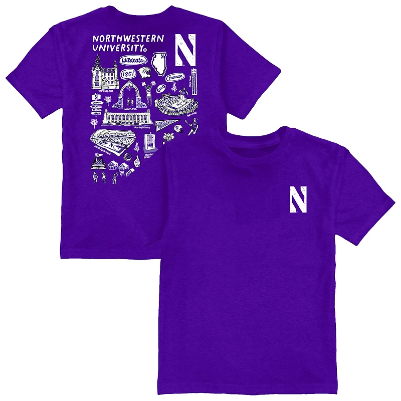 Toddler Vive La Fete Purple Northwestern Wildcats Impressions Artwork T-Shirt