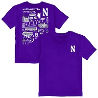 Toddler Vive La Fete Purple Northwestern Wildcats Impressions Artwork T-Shirt