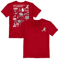 Toddler Vive La Fete Crimson Alabama Tide Impressions Artwork T-Shirt