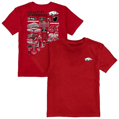 Toddler Vive La Fete Cardinal Arkansas Razorbacks Impressions Artwork T-Shirt