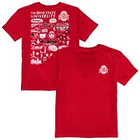 Toddler Vive La Fete Scarlet Ohio State Buckeyes Impressions Artwork T-Shirt
