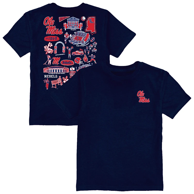 Toddler Vive La Fete Navy Ole Miss Rebels Impressions Artwork T-Shirt
