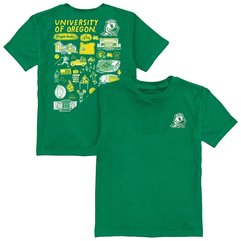 Toddler Vive La Fete Green Oregon Ducks Impressions Artwork T-Shirt