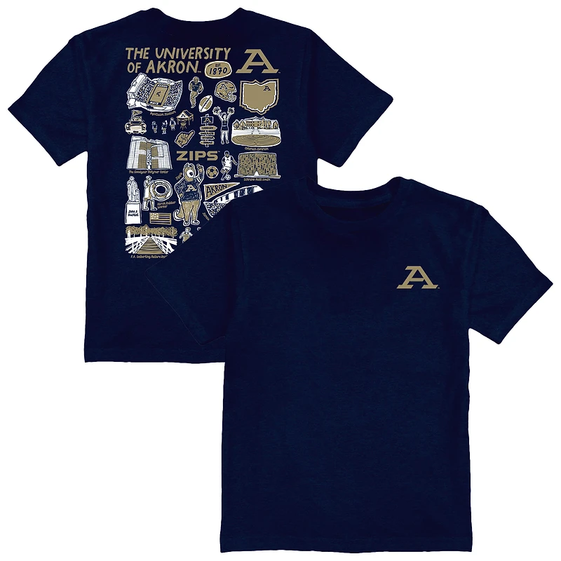 Toddler Vive La Fete Navy Akron Zips Impressions Artwork T-Shirt
