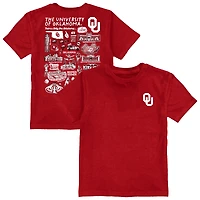 Toddler Vive La Fete Crimson Oklahoma Sooners Impressions Artwork T-Shirt