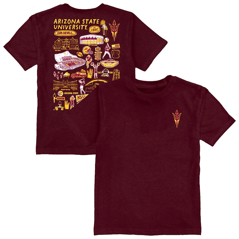 Toddler Vive La Fete Maroon Arizona State Sun Devils Impressions Artwork T-Shirt