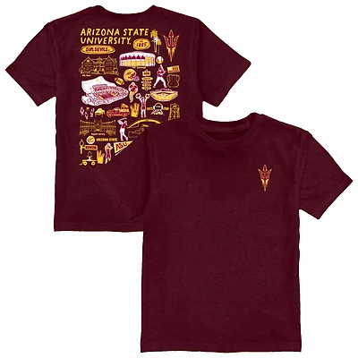 Toddler Vive La Fete Maroon Arizona State Sun Devils Impressions Artwork T-Shirt