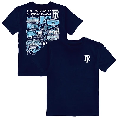 Toddler Vive La Fete Navy Rhode Island Rams Impressions Artwork T-Shirt