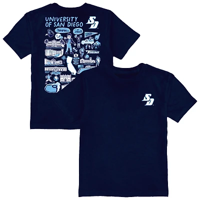 Toddler Vive La Fete Navy San Diego Toreros Impressions Artwork T-Shirt