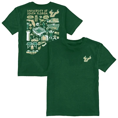Toddler Vive La Fete Green South Florida Bulls Impressions Artwork T-Shirt
