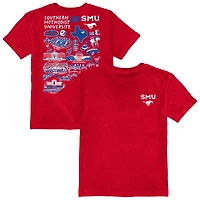Toddler Vive La Fete Red SMU Mustangs Impressions Artwork T-Shirt