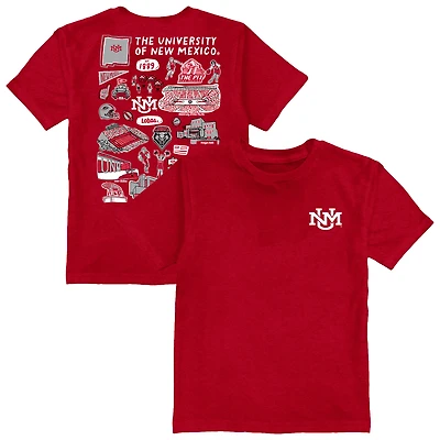 Toddler Vive La Fete Cherry New Mexico Lobos Impressions Artwork T-Shirt