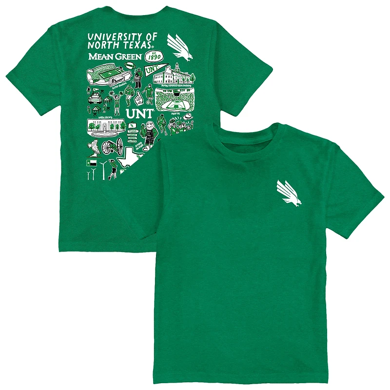 Toddler Vive La Fete Kelly Green North Texas Mean Green Impressions Artwork T-Shirt