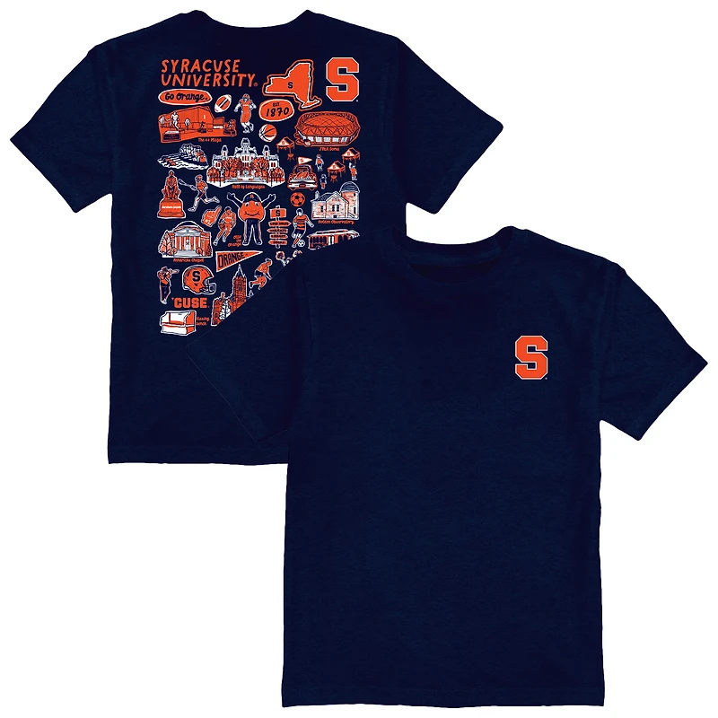 Toddler Vive La Fete Navy Syracuse Orange Impressions Artwork T-Shirt