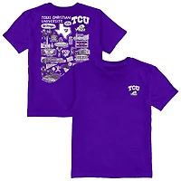Toddler Vive La Fete Purple TCU Horned Frogs Impressions Artwork T-Shirt