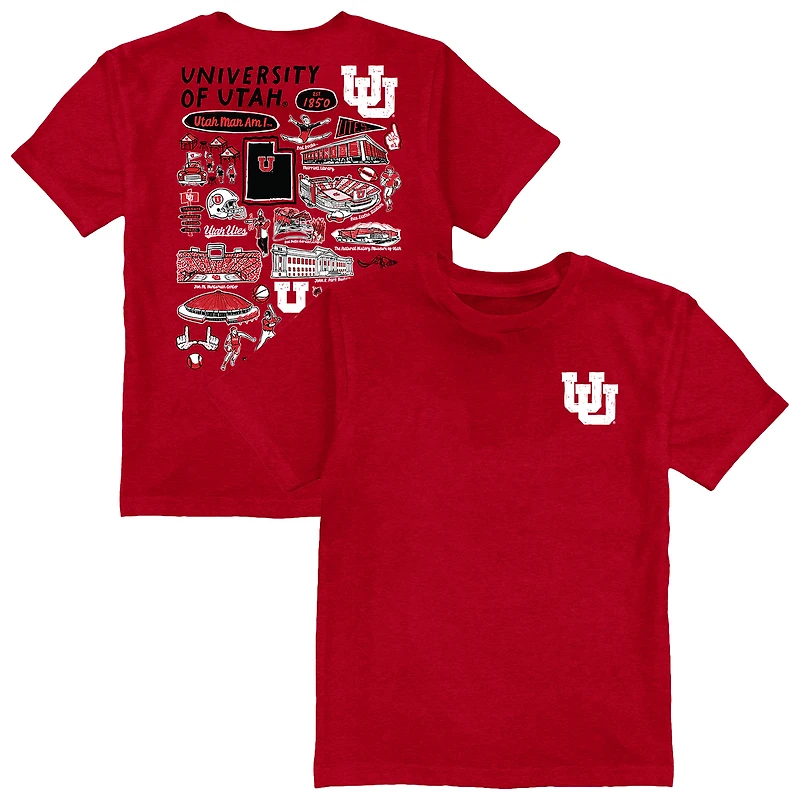 Toddler Vive La Fete Red Utah Utes Impressions Artwork T-Shirt