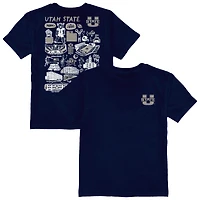 Toddler Vive La Fete Navy Utah State Aggies Impressions Artwork T-Shirt