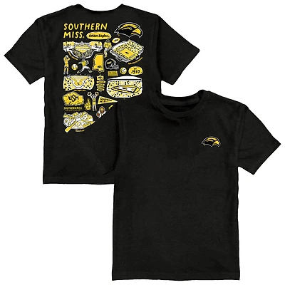 Toddler Vive La Fete Black Southern Miss Golden Eagles Impressions Artwork T-Shirt