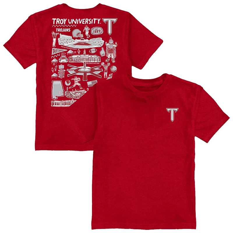 Toddler Vive La Fete Cardinal Troy University Trojans Impressions Artwork T-Shirt