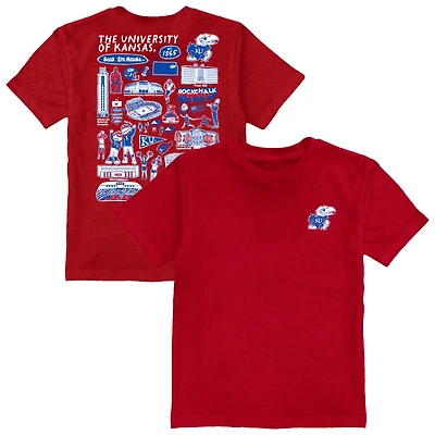 Toddler Vive La Fete Red Kansas Jayhawks Impressions Artwork T-Shirt
