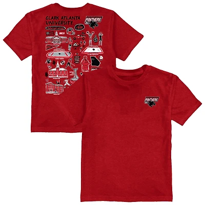 Youth Vive La Fete  Red Clark Atlanta University Panthers Impressions Artwork T-Shirt
