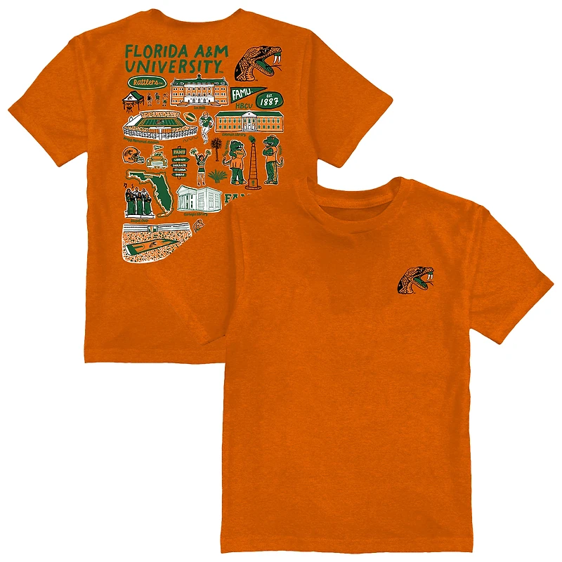 Youth Vive La Fete  Orange Florida A&M Rattlers Impressions Artwork T-Shirt