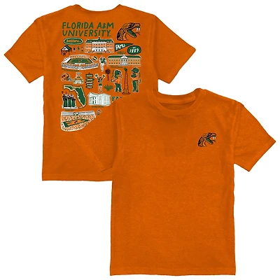 Youth Vive La Fete  Orange Florida A&M Rattlers Impressions Artwork T-Shirt