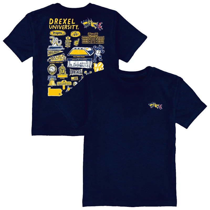 Youth Vive La Fete Navy Drexel Dragons Impressions Artwork T-Shirt
