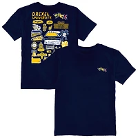 Youth Vive La Fete  Navy Drexel Dragons Impressions Artwork T-Shirt