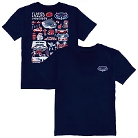 Youth Vive La Fete  Navy Florida Atlantic Owls Impressions Artwork T-Shirt