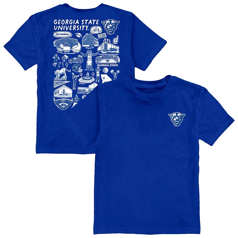 Youth Vive La Fete  Blue Georgia State Panthers Impressions Artwork T-Shirt