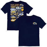 Youth Vive La Fete  Navy Kent State Golden Flashes Impressions Artwork T-Shirt