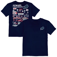 Youth Vive La Fete Navy Howard Bison Impressions Artwork T-Shirt