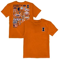 Youth Vive La Fete Orange Illinois Fighting Illini Impressions Artwork T-Shirt