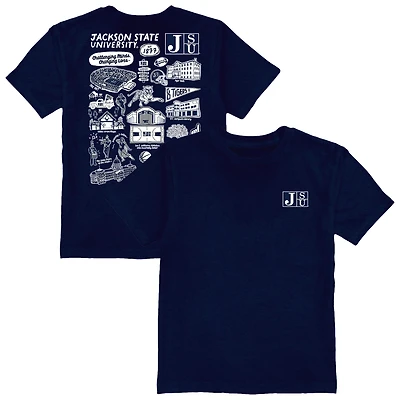 Youth Vive La Fete Navy Jackson State Tigers Impressions Artwork T-Shirt