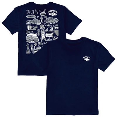 Youth Vive La Fete Navy Nevada Wolf Pack Impressions Artwork T-Shirt
