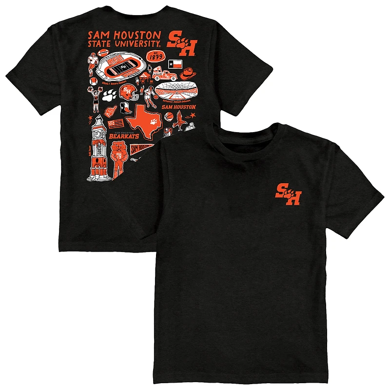 Youth Vive La Fete Black Sam Houston State Bearkats Impressions Artwork T-Shirt