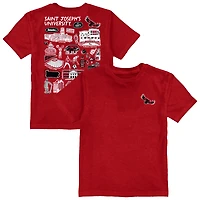 Youth Vive La Fete Crimson Saint Joseph's Hawks Impressions Artwork T-Shirt