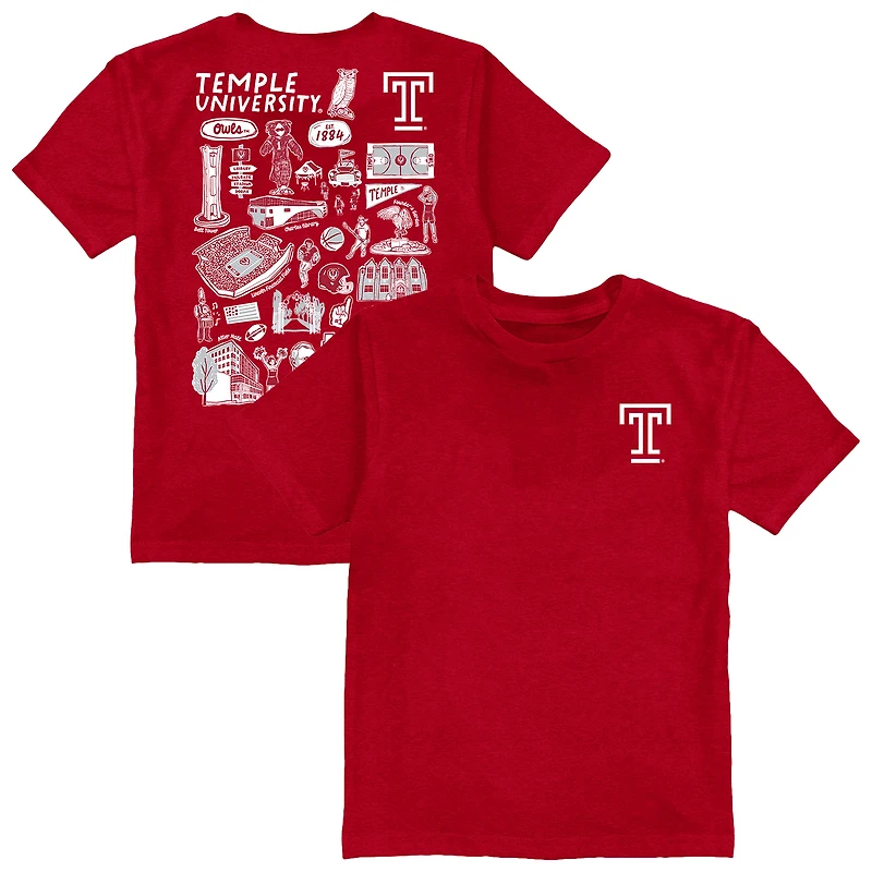 Youth Vive La Fete Cherry Temple Owls Impressions Artwork T-Shirt