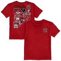Youth Vive La Fete Garnet South Carolina Gamecocks Impressions Artwork T-Shirt