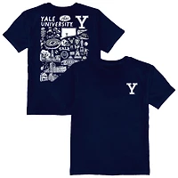 Youth Vive La Fete Navy Yale Bulldogs Impressions Artwork T-Shirt